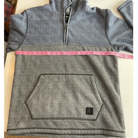 Navy Yard Hoodie 1/4 Zip Faux Fur Lined Gray Large - Picture 4 of 7